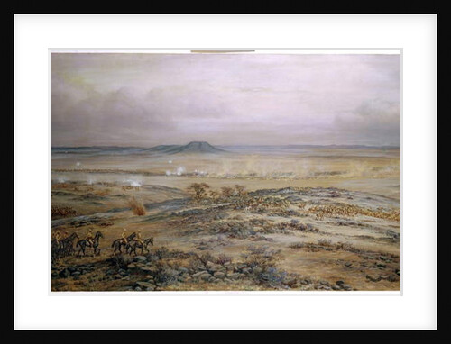 The Attack on Cronje''s Force at Vedute Drift near Paardeberg, 1900 by Godfrey Douglas Giles