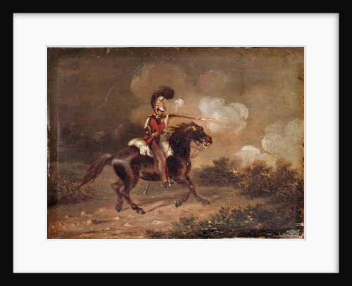 Trooper of 1st Life Guards firing a carbine, 1830 circa by Unknown Artist