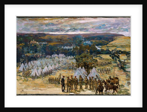 Field Marshal Lord Kitchener inspecting the 10th Battalion, York and Lancaster Regiment at Halton, 1914 by Alexander Jamieson