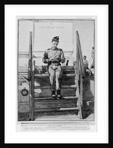 Life on board a Troopship: a favourite occupation, 1899 by Henry Marriott Paget