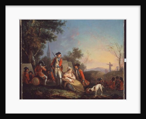 British infantrymen of a royal regiment in an encampment, 1760 circa by Unknown Artist