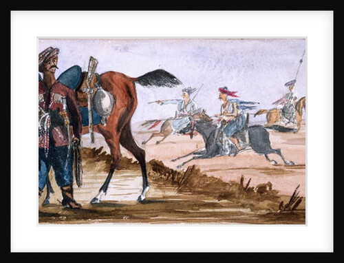 Bashi Bazouk of Circassia, & others at exercise in the background by William Thomas Markham