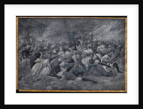 The defeat of the Egyptian Army under Hicks Pasha by the forces of the Mahdi Muhummad Ahmad at El Obeid, 5 November 1883 by Charles Auguste Loye