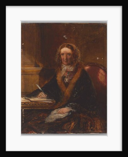 Lady Gough, wearing the Maharajpoor Star, one of four ladies who received this decoration for being present at the battle on 29 December 1843 by Unknown Artist