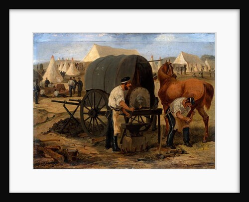 Farriers of the 17th Regiment of Dragoons, Chobham Camp, 1853 by Samuel Alken