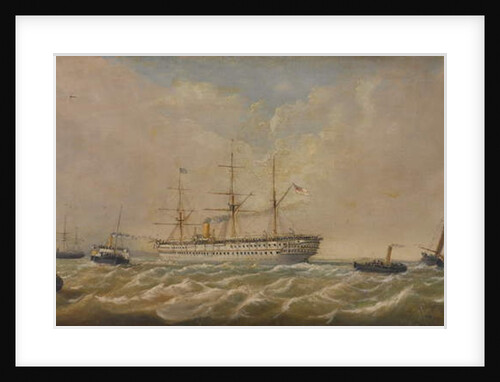 HM Troopship Euphrates arriving in Spithead from Bombay, 5th Dec, 1879, bringing home the 3rd Regiment of Foot by Thomas Sewell Robins