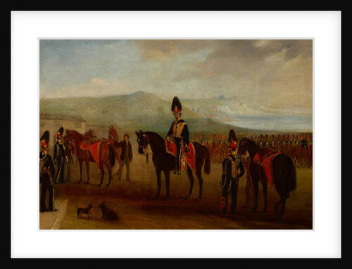 15th The Kings Hussars drawn up in review order, 1837 circa by Henry Martens