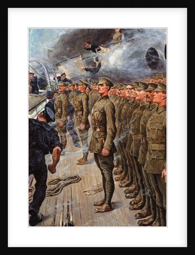 The evacuation of the troopship SS 'Tyndareus', 6 February 1917 by Stanley L. Wood