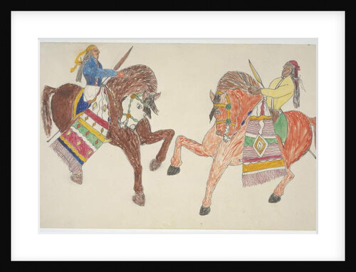 Two men on horseback by Frederick Gokliz