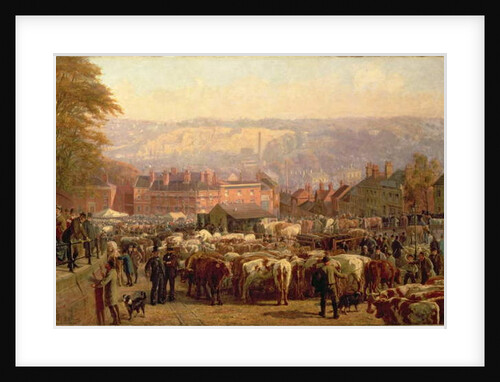 The Hill at Norwich on Market Day, 1871 by Frederick Bacon Barwell
