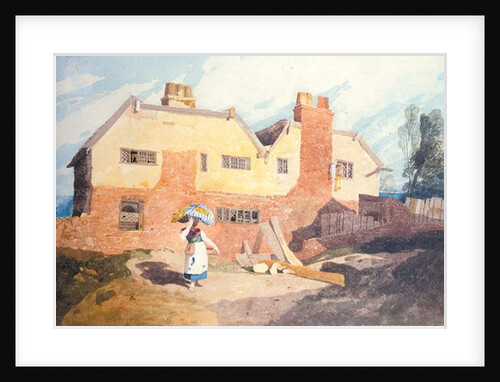 Cottages with a Washerwoman c.1808-9 by John Sell Cotman