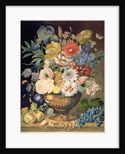 Flowers and Fruit, 1828 by Emma Sillett