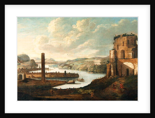 Port Scene by Christian Georg (circle of) Schutz