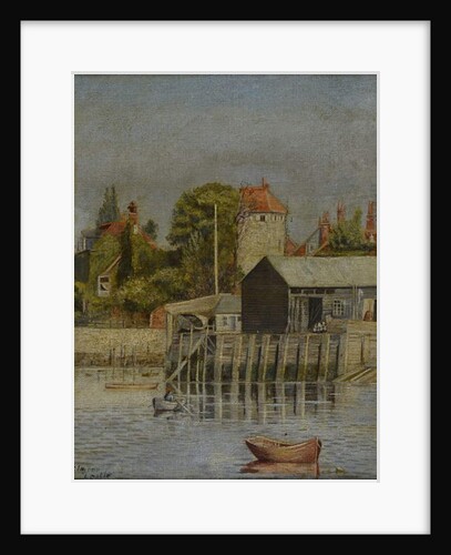 A Canal Side with Boatyard, 1884 by Leslie Clayton