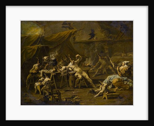 The Supper of Pulcinella and Colombina, c.1725-1730 by Alessandro Magnasco