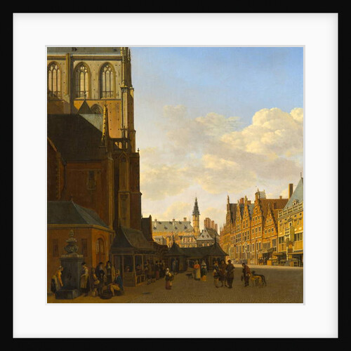 The Fish Market and he Grote Kerk at Haarlem, c.1675-1680 by Gerrit Adriaensz Berckheyde