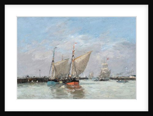 Trouville, The Jetties, High Tide, 1876 by Eugene Louis Boudin