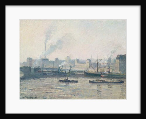 The Saint-Sever Bridge, Rouen: Mist, 1896 by Camille Pissarro