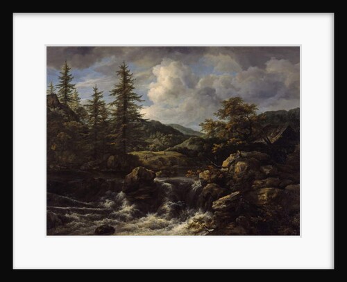 wooded Landscape with Waterfall, c.1665-1670 by Jacob Isaaksz. or Isaacksz. van Ruisdael