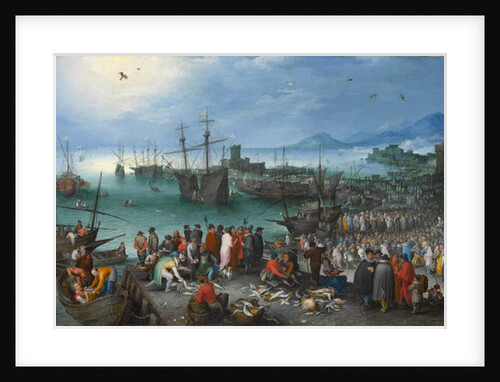 Harbor Scene with St. Paul's Departure from Caesarea, 1596 by Jan the Elder Brueghel