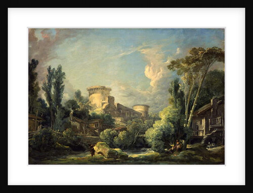 Landscape with Castle and Mill, c.1765 by Francois Boucher