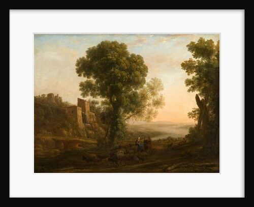 Landscape with Peasants Returning with Their Herds, c.1637 by Claude Lorrain (1600-82)