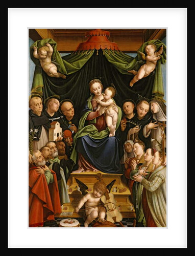 Madonna and Child Enthroned with Saints and Donors, 1552 by Bernardino Lanino