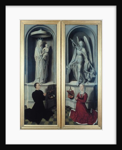 View of The Last Judgement with its panels closed by Hans Memling