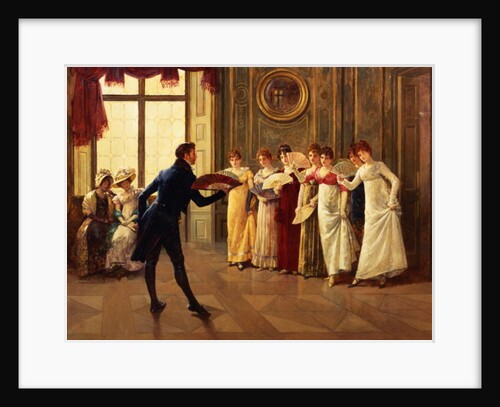 Fan Flirtation, 1908 by Henry Gillard Glindoni