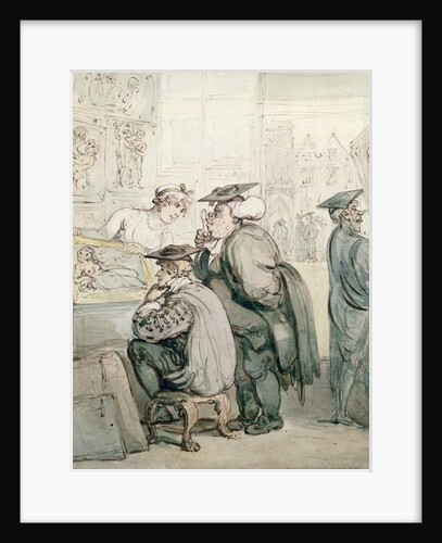 The Lounge at the Old Print Shop, Oxford by Thomas Rowlandson