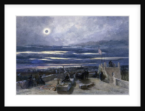 Total Eclipse of the Sun, Andalucia, Spain, 1870 by Paul Jacob Naftel