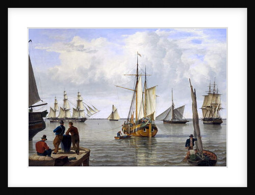 Shipping in the Thames Estuary, 1820 by John Thomas Serres