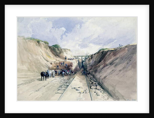 Digging a Cutting on the Great Western Railway, 1841 by George Childs