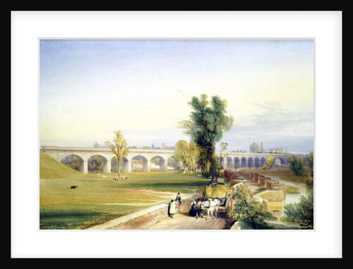 Dutch River Bridge, Hull and Doncaster Branch, North Eastern Railway, 1847 by John Cooke Bourne