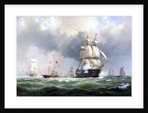 The Baltic Fleet Leaving Spithead, 15th March 1854 by Anton Melbye