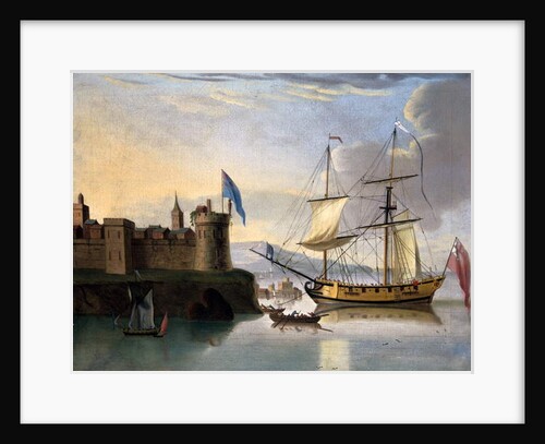 English two-masted sloop rigged as a 'Snow' by School English