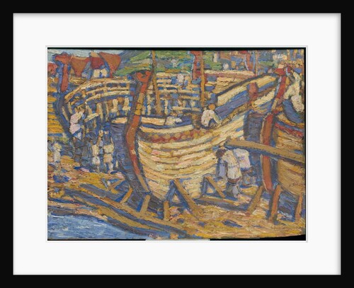 Building the Ships. Sketch for the painting of the same title, 1903 by Nicholas Roerich