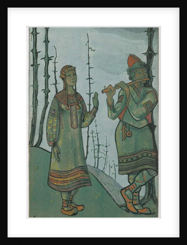 Snegurochka and Lel, costume design for Rimsky-Korsakov's opera 'Snegurochka', 1921 by Nicholas Roerich