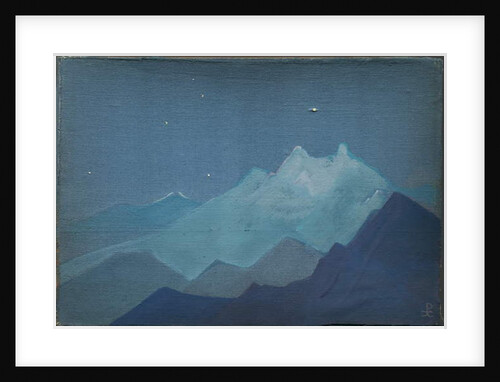 Himalayas, Moonlit Mountains, sketch, 1933 by Nicholas Roerich