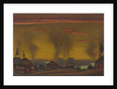 Polovtsian Camp, décor for 'Polovtsian Dances' from Borodin's opera 'Prince Igor', 1943 by Nicholas Roerich