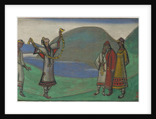 Maidens, décor and costume design for Stravinsky's ballet 'Le Sacre du Printemps', 1944 by Nicholas Roerich