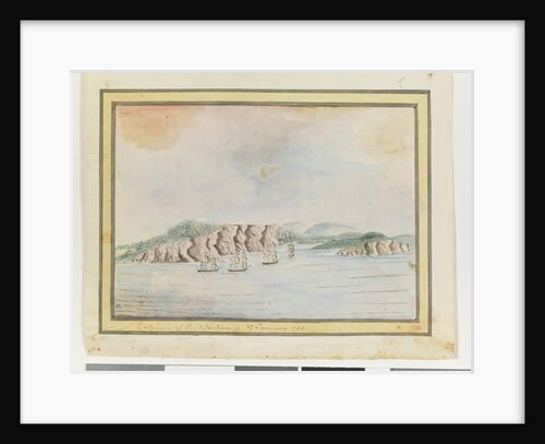 Opp. p. 65. `Entrance of Port Jackson 27 Janury 1788', c.1802 by William Bradley