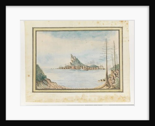 Opp. p. 211. `Phillip & Nepean Islands. Justinian & Surprise standing into Sydney Bay. 23 August 1790', c.1802 by William Bradley