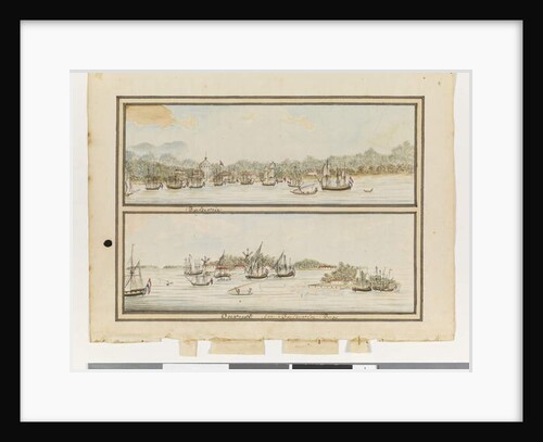 Opp. p. 292. `Batavia' and `Onrust in Batavia Bay', c.1802 by William Bradley
