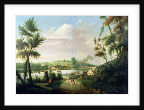 A direct north general view of Sydney Cove, 1794 by Thomas Watling