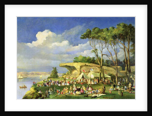Picnic at Mrs Macquarie's Chair, 1855 by Lieutenant George Austin Woods