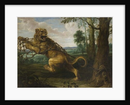 The Lion and the Mouse by Paul de (studio of) Vos