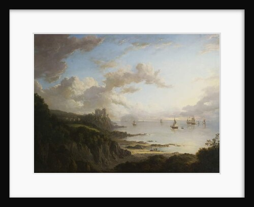 Culzean Castle from the North with Ailsa Craig, c.1816 by Alexander Nasmyth