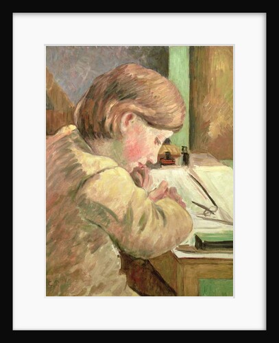 Paul Writing, c.1894 by Camille Pissarro