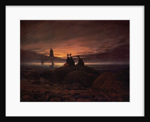 Moon Rising Over the Sea, 1822 by Caspar David Friedrich